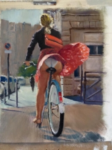Whimsical Bicycle Rider: An Artistic Expression of Funny Puzzles