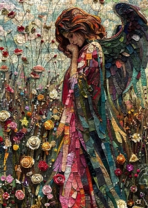Whimsical Garden: A Mosaic of Colors and Contemplation