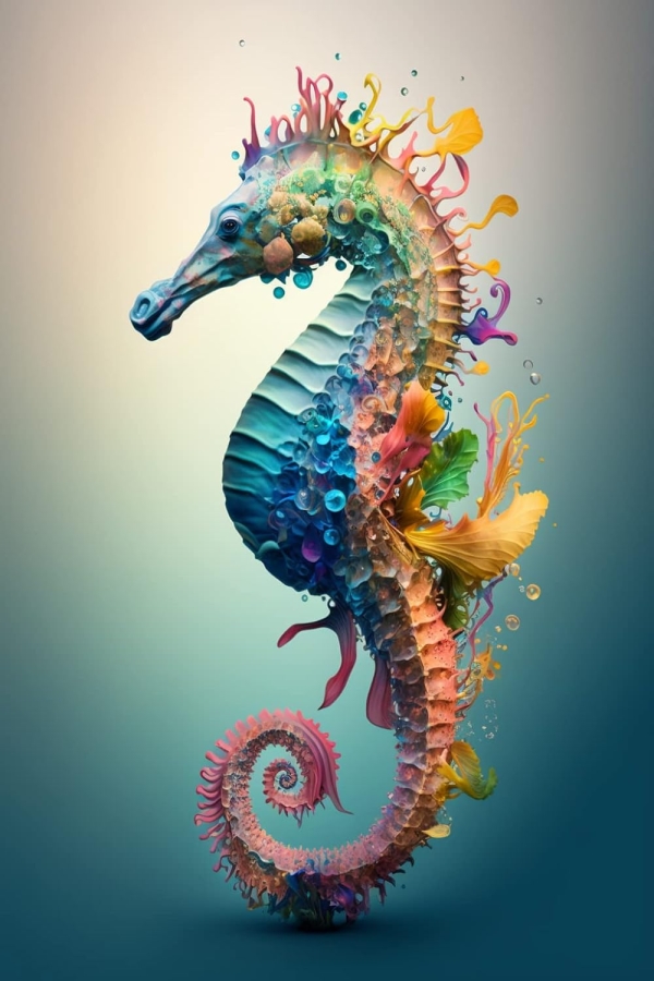 Whimsical Oceanic Adventure: Kindergarten Printable Seahorse Jigsaw Puzzle