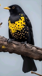 Yellow-Breasted Black Bird: A Nature's Artistry
